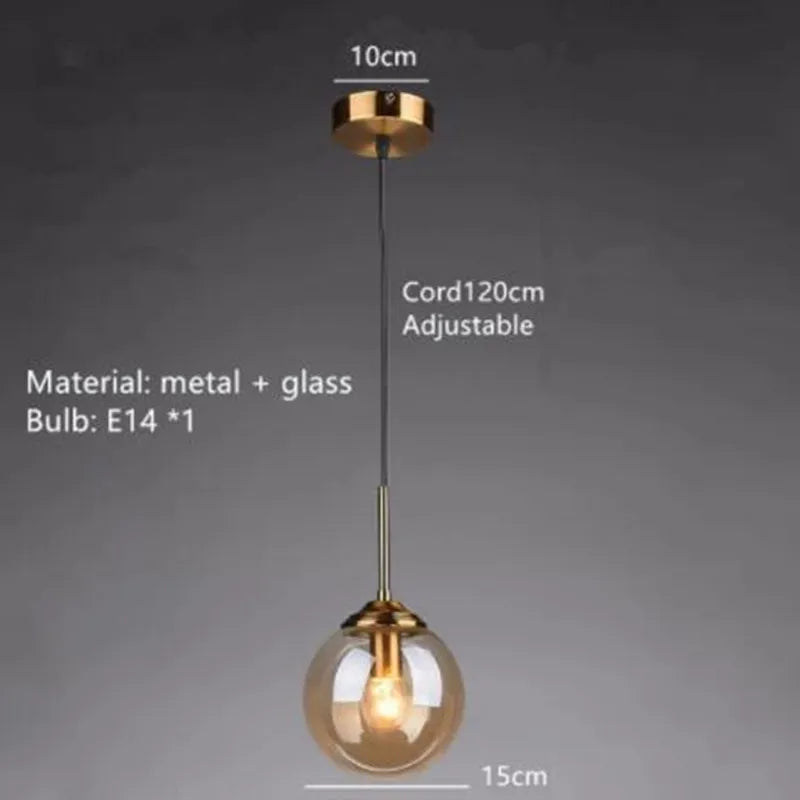 suspension en verre créative pour décoration intérieure minimaliste