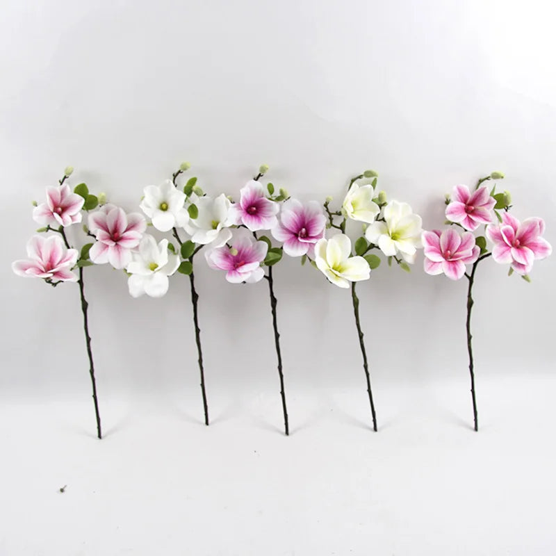 têtes de fleurs artificielles de magnolia pour décoration de mariage et fête - vue 6 sur 11