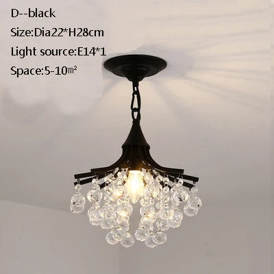 plafonnier led en cristal doré pour décoration moderne - vue 18 sur 22