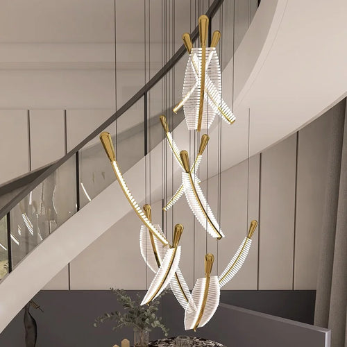 suspension moderne en forme de feuille pour décoration intérieure - vue 5 sur 6