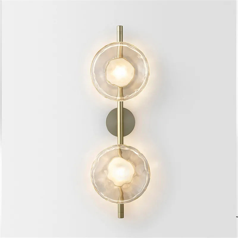 applique murale ceto design rétro en verre rond luxe intérieur - vue 3 sur 12