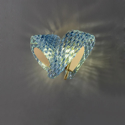 applique murale moderne en verre design doré et cuivré - vue 4 sur 14