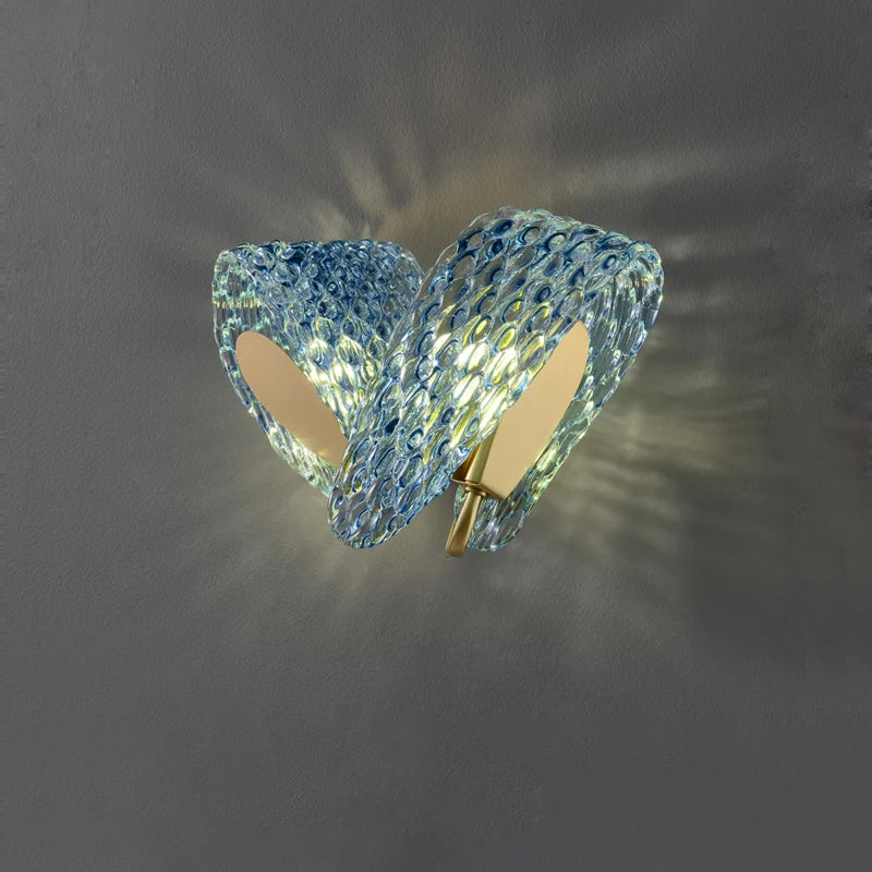 applique murale moderne en verre design doré et cuivré - vue 3 sur 14