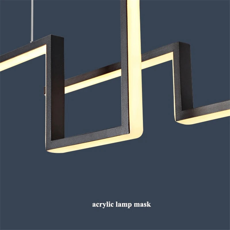 lustre géométrique post-moderne nordique led pour restaurant - vue 6 sur 8
