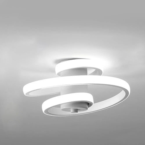 plafonnier led spirale minimaliste pour intérieur moderne - vue 10 sur 10