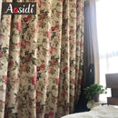 Rideau occultant floral style européen pour chambre salon