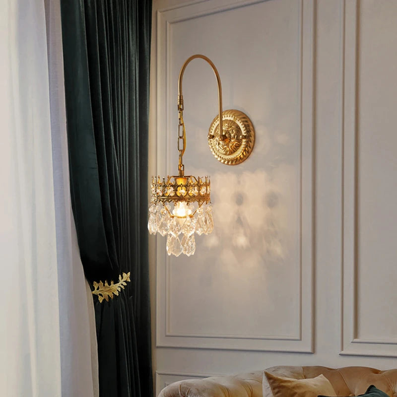 applique murale cristal luxe pour décoration intérieure et extérieure - vue 3 sur 8