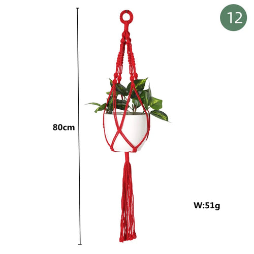paniers suspendus en macramé pour plantes et décoration - vue 28 sur 30