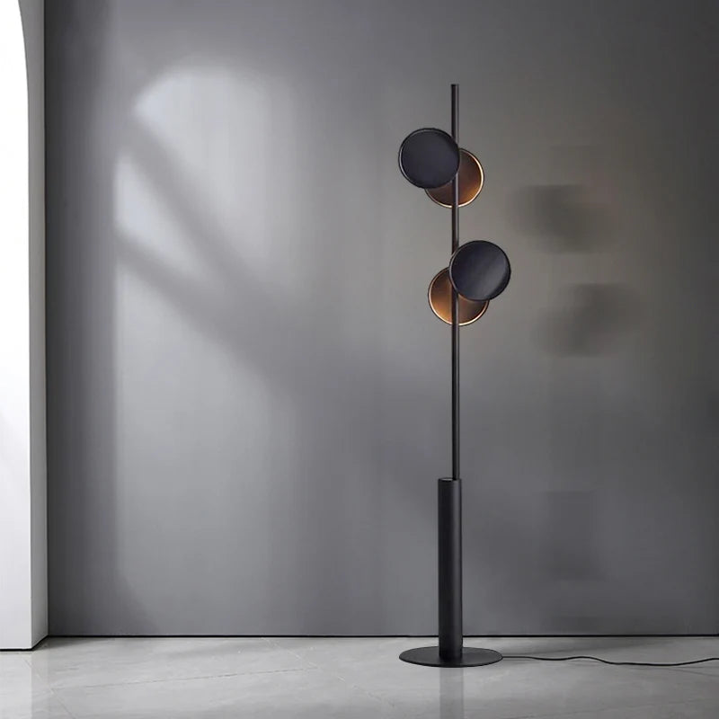 Série Typographie Lampadaire minimaliste vintage pied de lampe Nordique noir métal chambre designer art atmosphère grande lampe sur pied