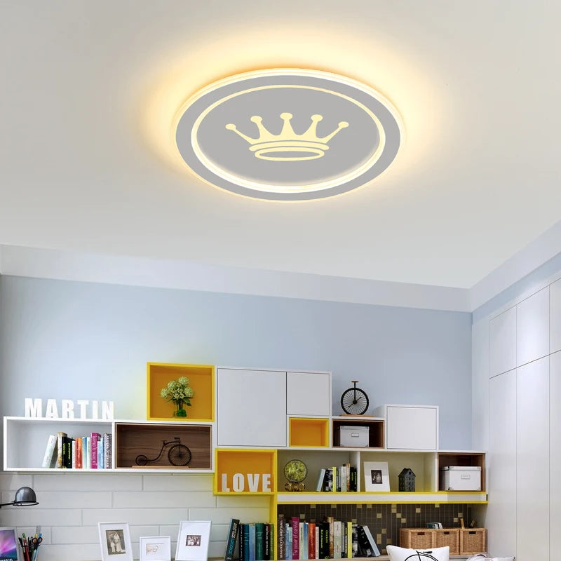 plafonniers led modernes avec motif couronne pour décoration maison - vue 7 sur 10