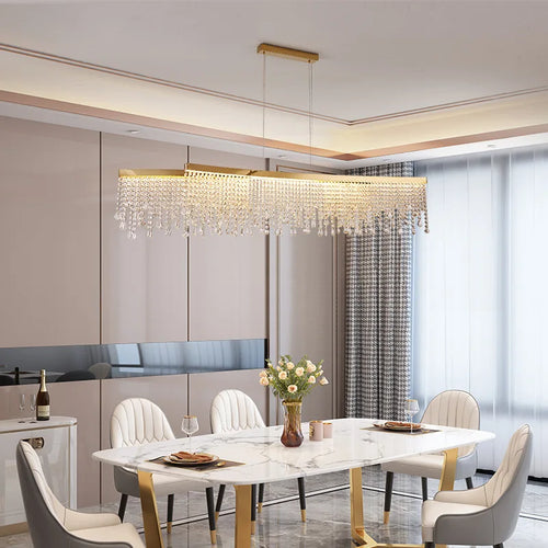 lustre moderne en cristal pour décoration intérieure élégante - vue 5 sur 10