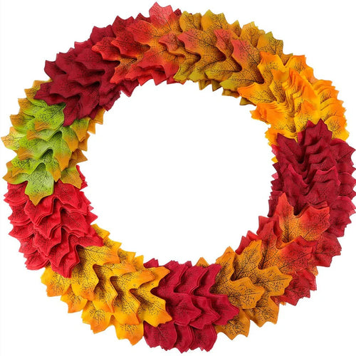 lot de 100 feuilles d'érable artificielles pour décorations festives - vue 9 sur 16
