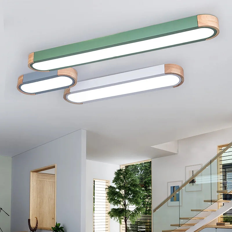 lumière led en bois style industriel pour extérieur nordique - vue 3 sur 15