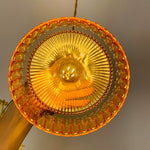 Suspension avec abat-jour en verre rétro Casbelle