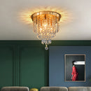 plafonnier doré en cristal luminaire d'intérieur ampoule remplaçable