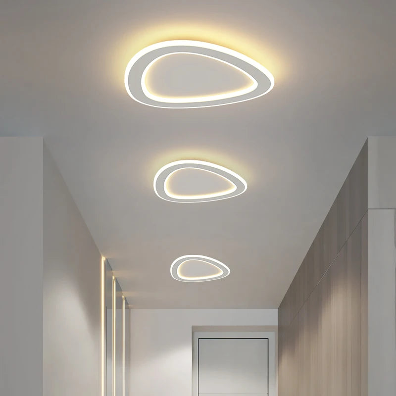 Lampe d'allée ronde nordique plafonnier à LED Dia 25cm monté plafonniers de cuisine créatifs plafonnier carré pour la maison intérieure - vue 3 sur 29