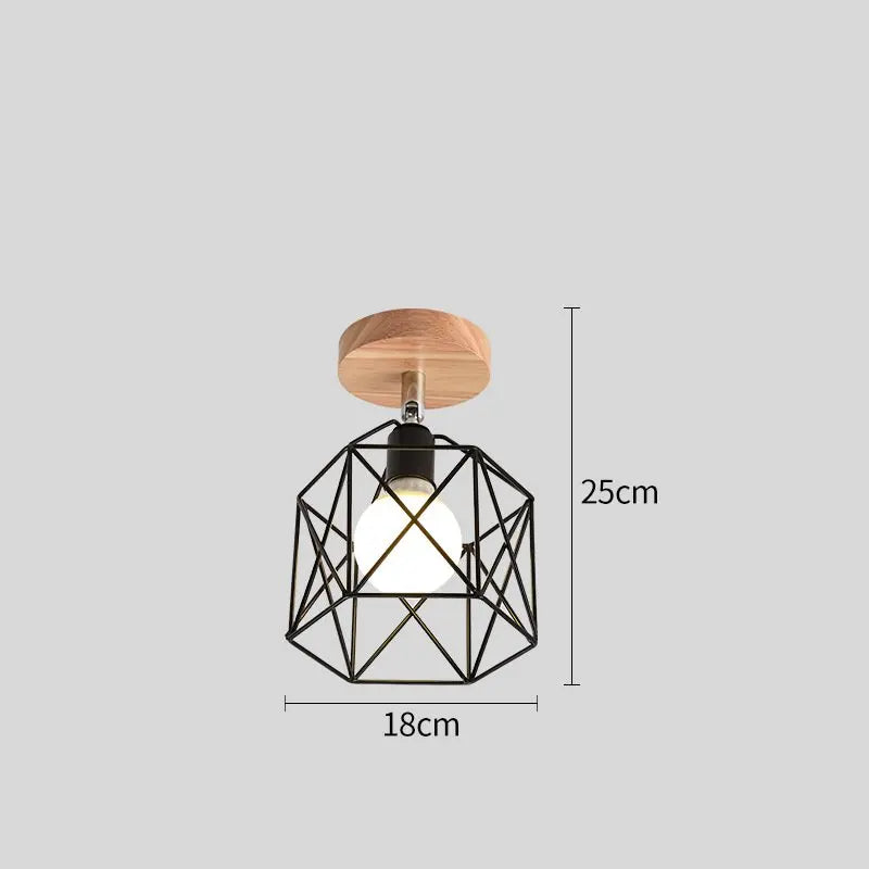 plafonnier led nordique moderne simple en fer triangle - vue 18 sur 18