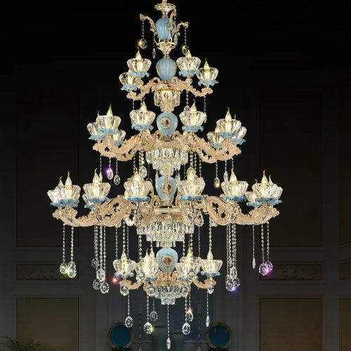lustre moderne en cristal pour un éclairage élégant et raffiné - vue 2 sur 8