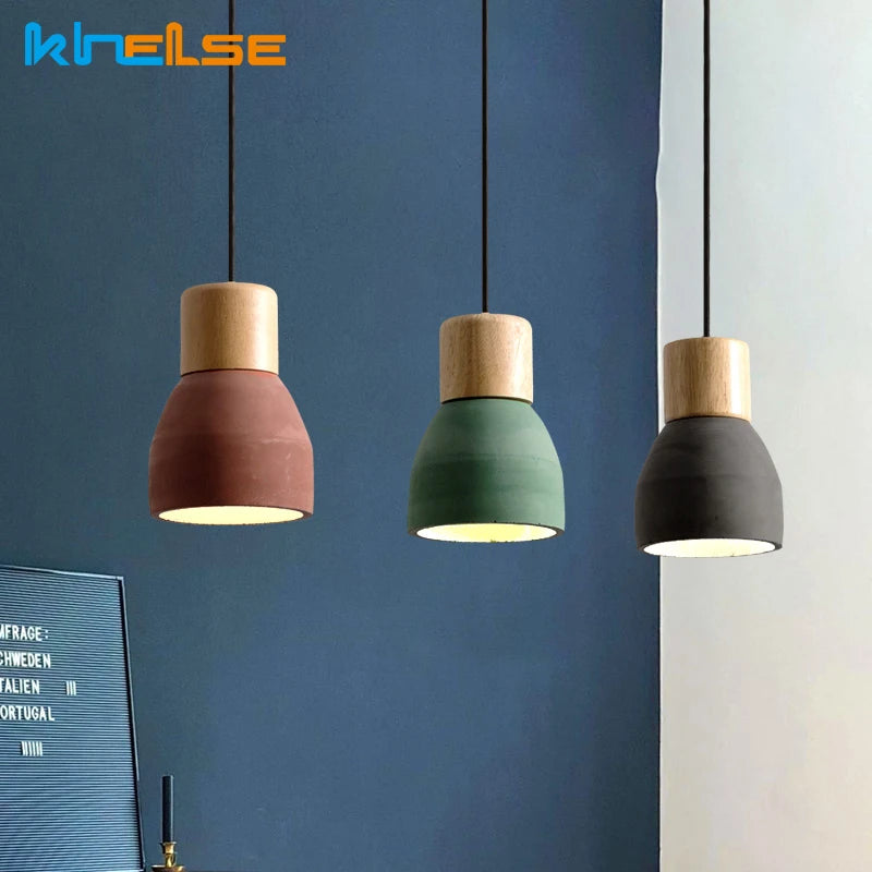 suspension led en béton pour style vintage et loft - vue 4 sur 9