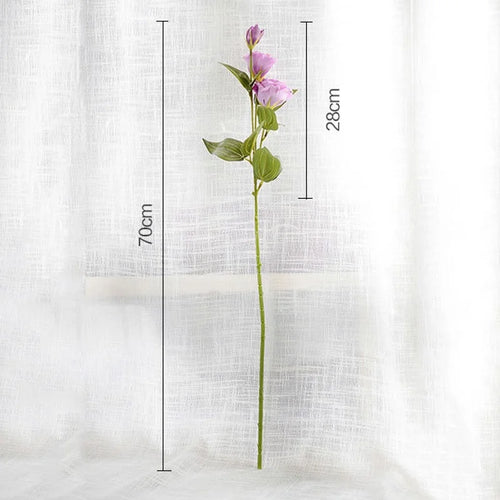 fleurs artificielles en gros décoration mariage eustoma soie 3 branches - vue 7 sur 11