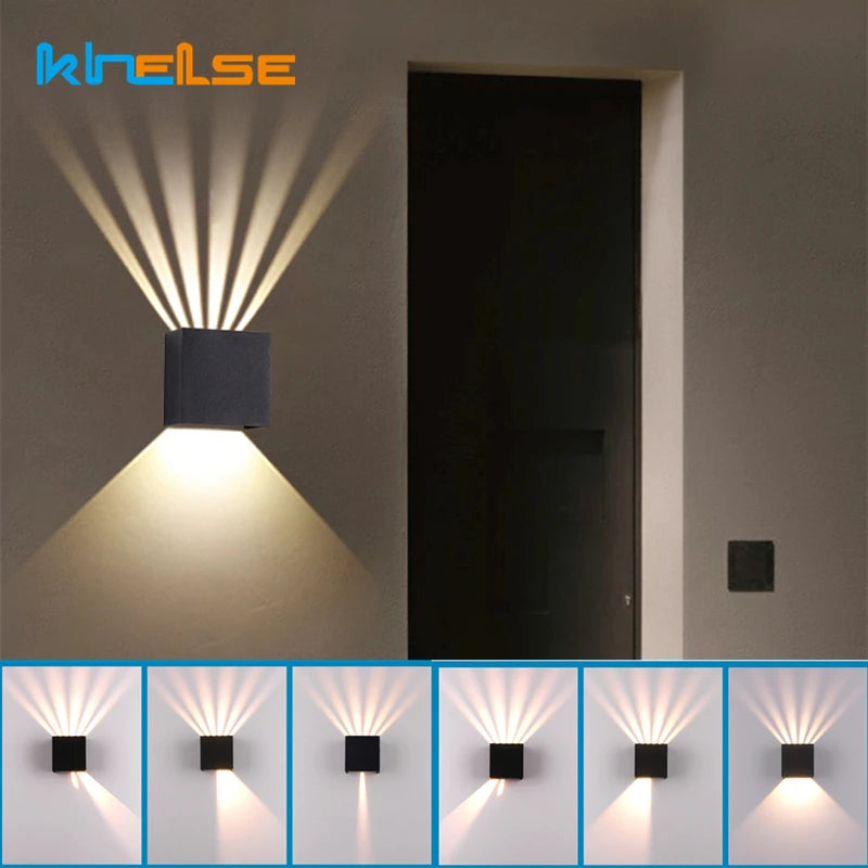 6W Modern Cube LED Wall Lamp IP65 Waterproof Indoor Outdoor Surface Mounted Wall Light Adjustable Beam For Garden Porch Bedroom - vue 3 sur 9