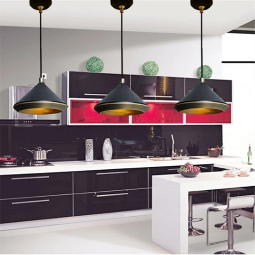 suspension industrielle nordique en métal pour décoration lumineuse - vue 4 sur 6