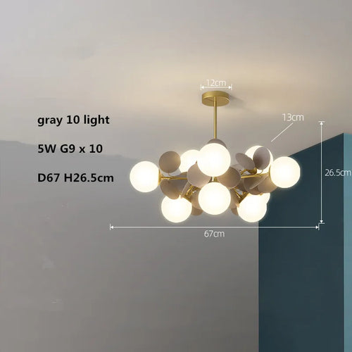 lustre led globe en verre acrylique coloré pour enfants - vue 22 sur 24