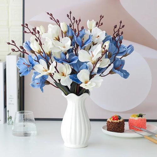 5 fourchettes têtes tangpu magnolia décoration florale mariage - vue 5 sur 10