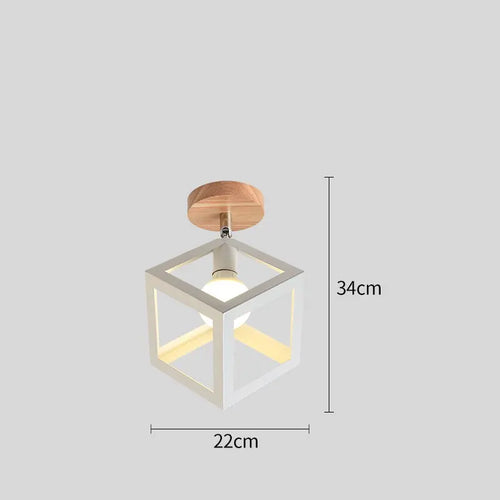 plafonnier led nordique moderne simple en fer triangle - vue 10 sur 18