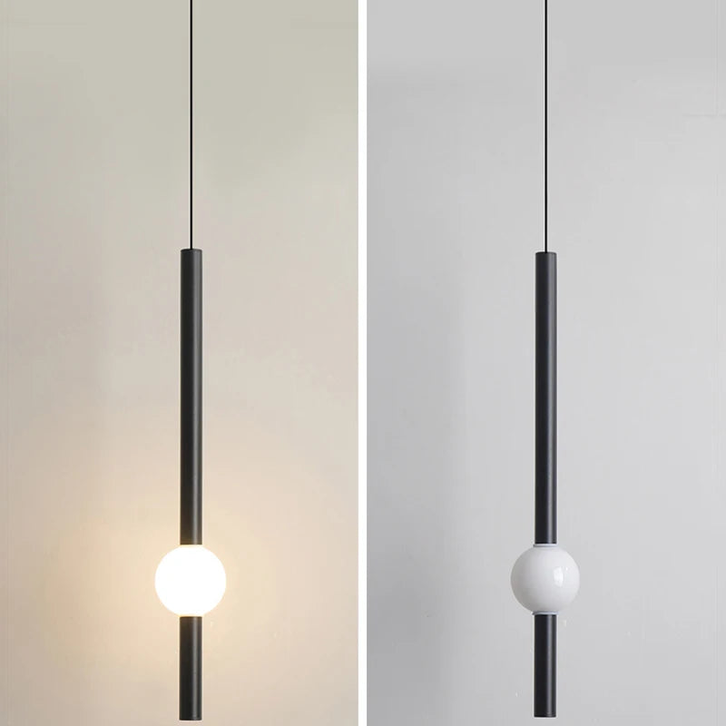 lampe suspendue led en aluminium acrylique design moderne - vue 5 sur 10