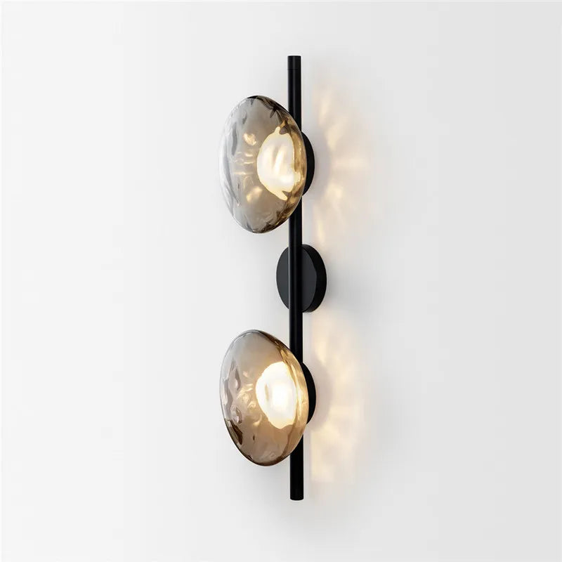 applique murale ceto design rétro en verre rond luxe intérieur - vue 5 sur 12