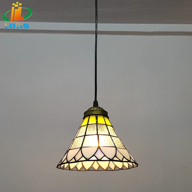 lustre en verre style tiffany pour décoration intérieure élégante - vue 13 sur 13