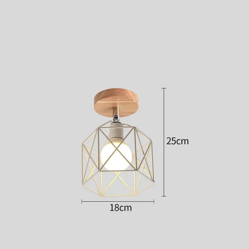 plafonnier led nordique moderne simple en fer triangle - vue 17 sur 18