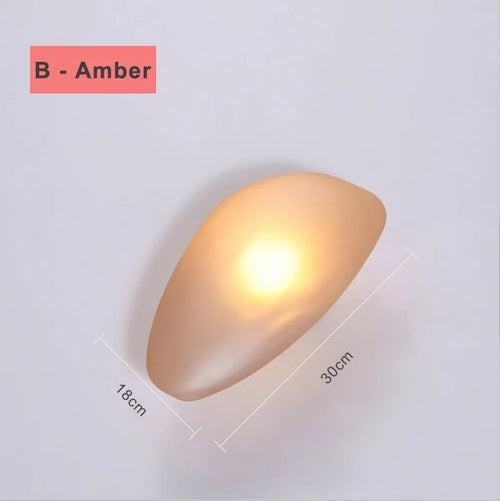 applique led nordique design moderne galet chambre escalier lumière - vue 14 sur 21