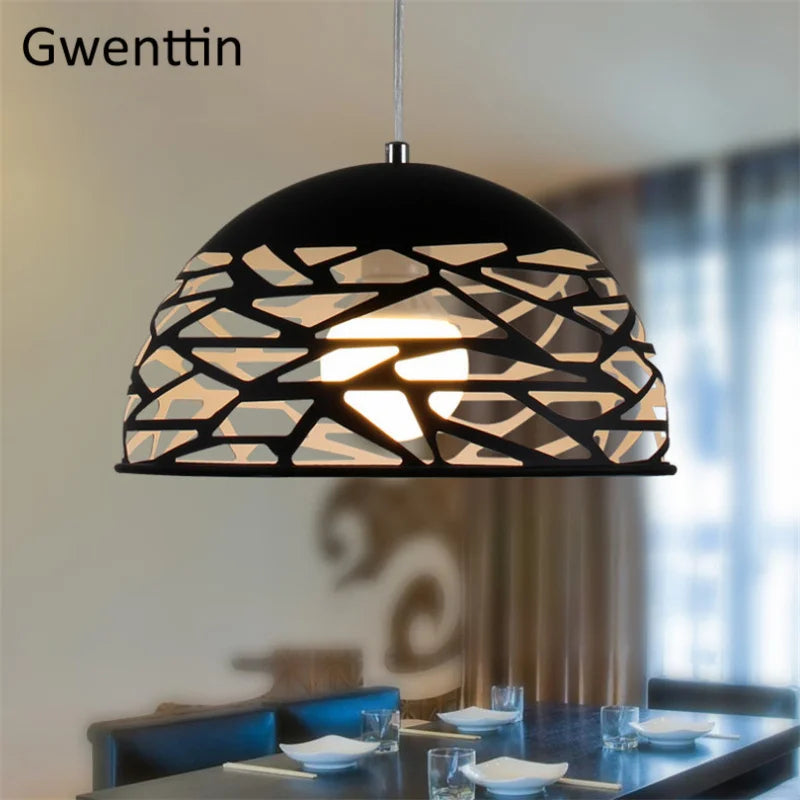 suspension moderne en coquille dœuf pour décoration intérieure - vue 8 sur 8