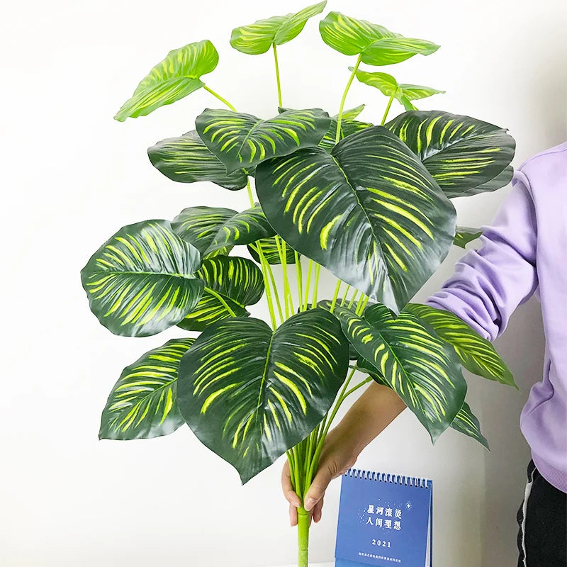 plantes artificielles monstera grandes feuilles pour décoration intérieure - vue 15 sur 21