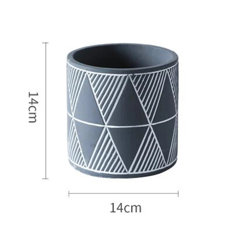 moule en silicone pour pot de fleurs en béton fait maison
