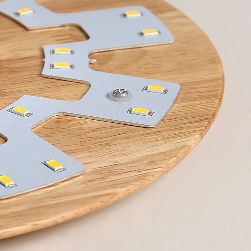 applique murale led moderne en bois avec originalité nordique