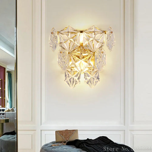 applique murale en cristal de luxe design moderne décoratif - vue 4 sur 7