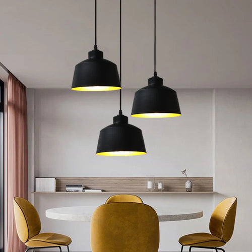 suspension loft nordique moderne avec 3 suspensions pour cuisine - vue 4 sur 9