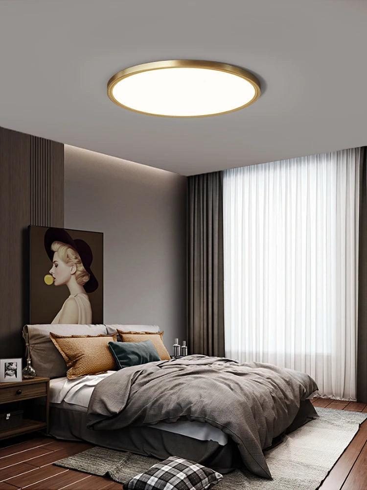plafonnier cuivre design moderne minimaliste décoratif