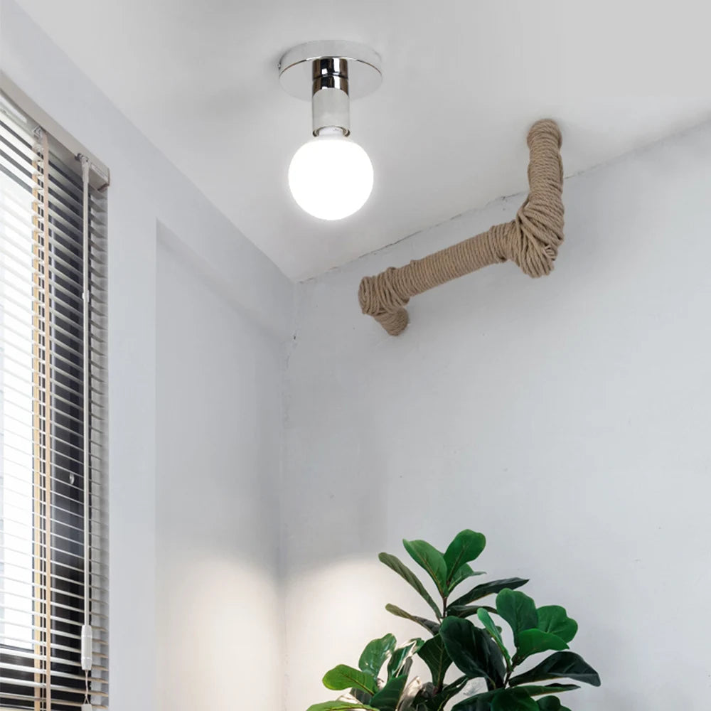 suspension vintage rétro en métal pour intérieur élégant - vue 6 sur 8