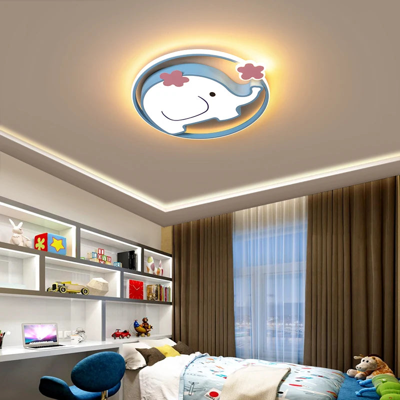 plafonnier éléphant mignon pour chambre d'enfant éclairage intérieur ludique - vue 3 sur 8