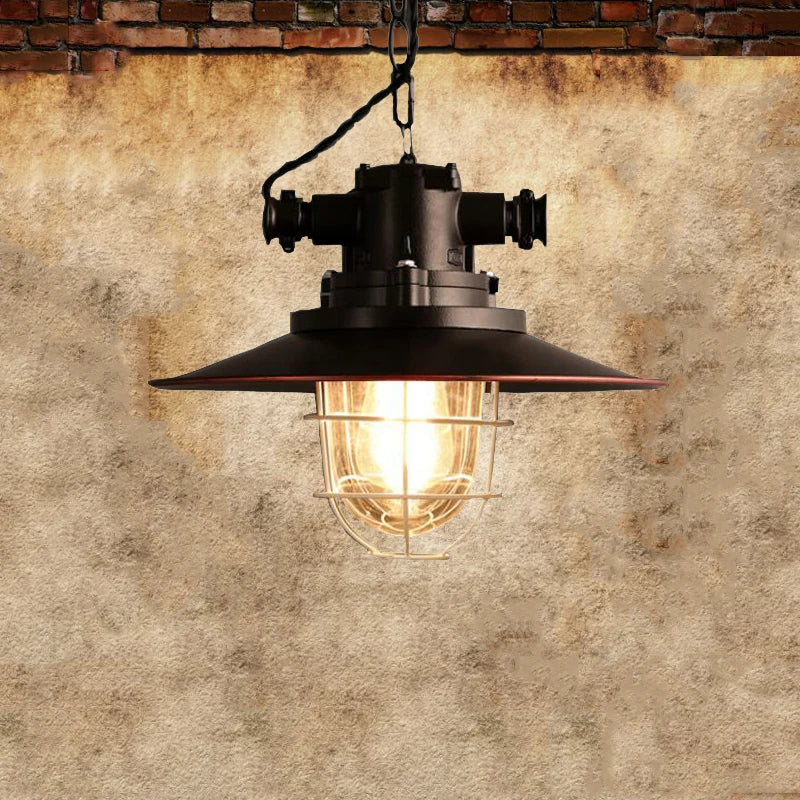 Américain rétro Loft suspension Vintage lustre fer café Pub étude bureau Restaurant salle à manger cuisine éclairage lampes