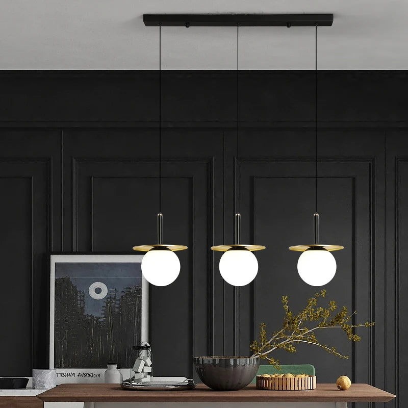 lustre moderne en verre pour un style nordique élégant - vue 5 sur 9