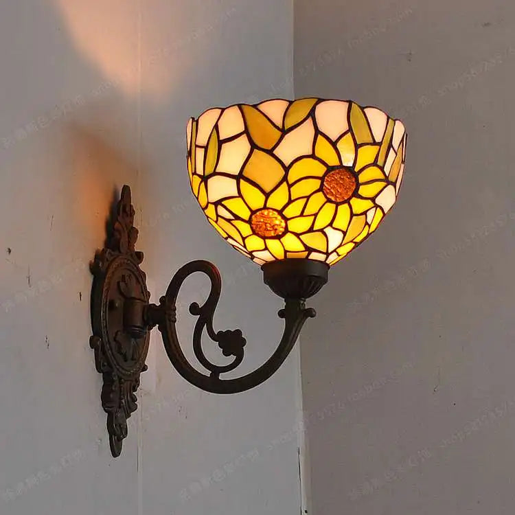 applique murale baroque américaine style tiffany pour éclairage décoratif - vue 15 sur 15