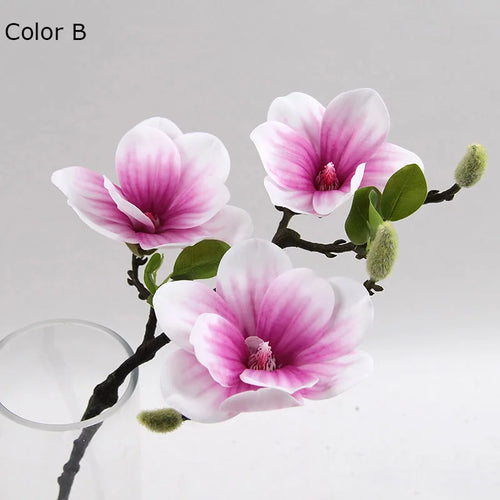 têtes de fleurs artificielles de magnolia pour décoration de mariage et fête - vue 2 sur 11