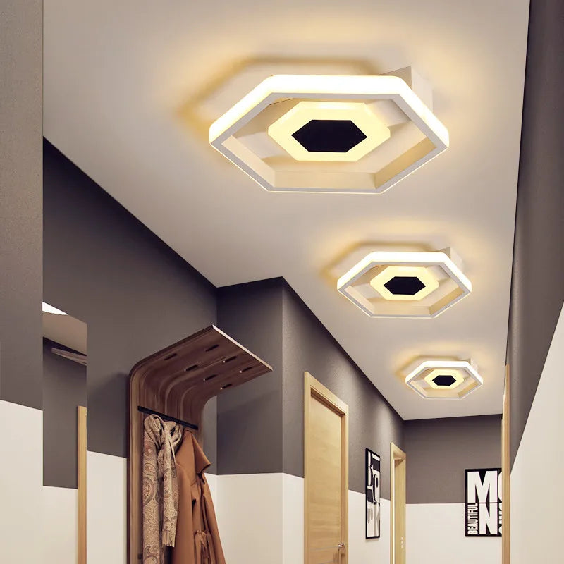 Acrylique Led allée plafonnier pour vestiaire couloir balcon Foyer éclairage lumières minces décoration maison lustre Luminaire