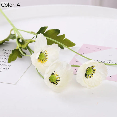 nouveau décor de jardin fleurs de pavot artificielles pour fête - vue 22 sur 26