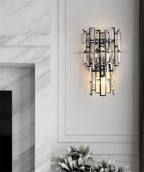 applique murale moderne en cristal pour décoration intérieure élégante - vue 3 sur 6